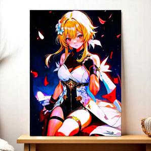 Tableau Lumine Genshin Impact illustré à la main en Anjou