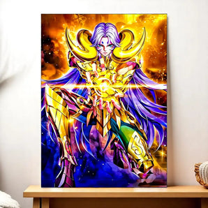 Tableau Mû du Bélier Saint Seiya illustré à la main en Anjou