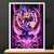 Cadre Blanc Magicienne des Ténèbres Dark Magician Girl Yu-Gi-Oh! illustré à la main en Anjou