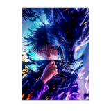 Poster Megumi Jujutsu Kaisen illustré à la main en Anjou