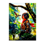Poster Mikasa Attaque des Titans illustré à la main en Anjou