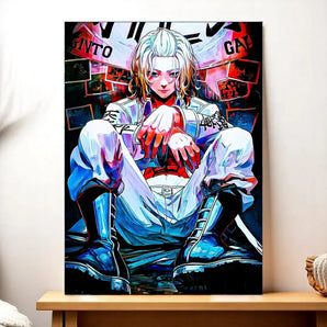 Tableau Mikey Tokyo Revengers illustré à la main en Anjou