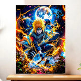 Affiche Minato Naruto illustrée à la main en Anjou