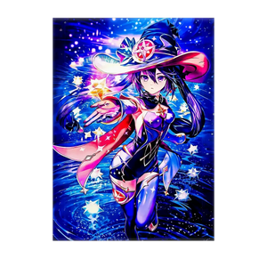 Poster Mona Genshin Impact illustré à la main en Anjou