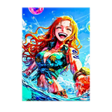 Poster Nami One Piece illustré à la main en Anjou