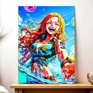 Tableau Nami One Piece illustré à la main en Anjou