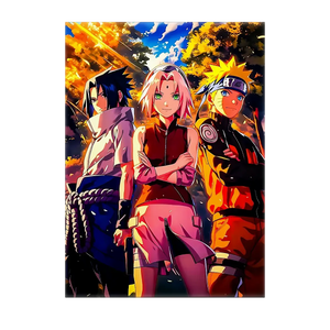 Poster Naruto Equipe 7 illustré à la main en Anjou