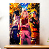 Affiche Naruto Equipe 7 illustrée à la main en Anjou