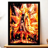 Cadre Noir Naruto Shippuden illustré à la main en Anjou