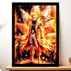 Cadre Noir Naruto Shippuden illustré à la main en Anjou