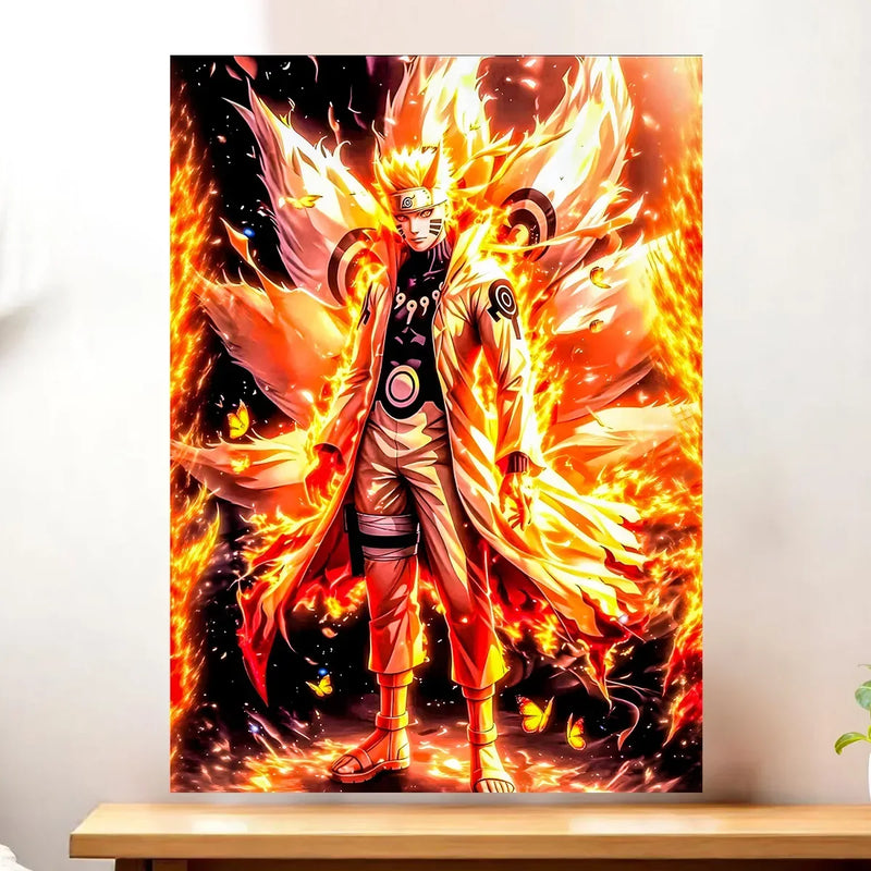 Affiche Naruto Shippuden illustrée à la main en Anjou