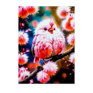 Poster Oiseau Rose