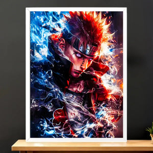 Cadre Blanc Pain Naruto illustré à la main en Anjou