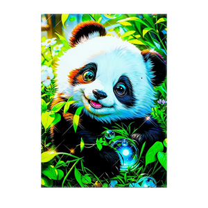 Poster Panda illustré à la main en Anjou