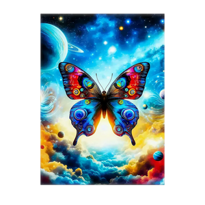 Poster Papillon Univers illustré à la main en Anjou
