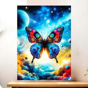 Affiche Papillon Univers illustrée à la main en Anjou