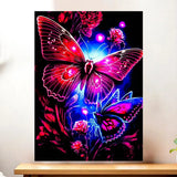 Affiche Papillon Violet illustrée à la main en Anjou