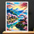 Cadre Blanc Paysage Japon