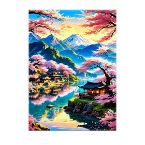 Poster Cerisier Japonais illustré à la main en Anjou