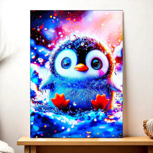 Tableau Pingouin illustré à la main en Anjou