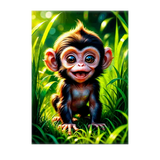 Poster Singe illustré à la main en Anjou