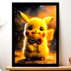 Cadre Noir Pikachu illustré à la main en Anjou