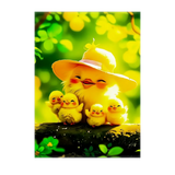 Poster Poussin Famille