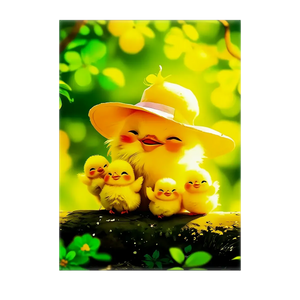 Poster Poussin Famille