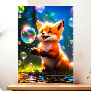 Affiche Renard illustrée à la main en Anjou