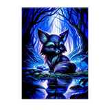 Poster Renard Sombre illustré à la main en Anjou