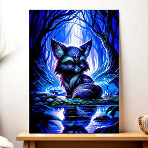 Tableau Renard Sombre illustré à la main en Anjou