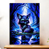 Affiche Renard Sombre illustrée à la main en Anjou