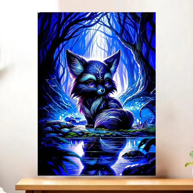 Affiche Renard Sombre illustrée à la main en Anjou