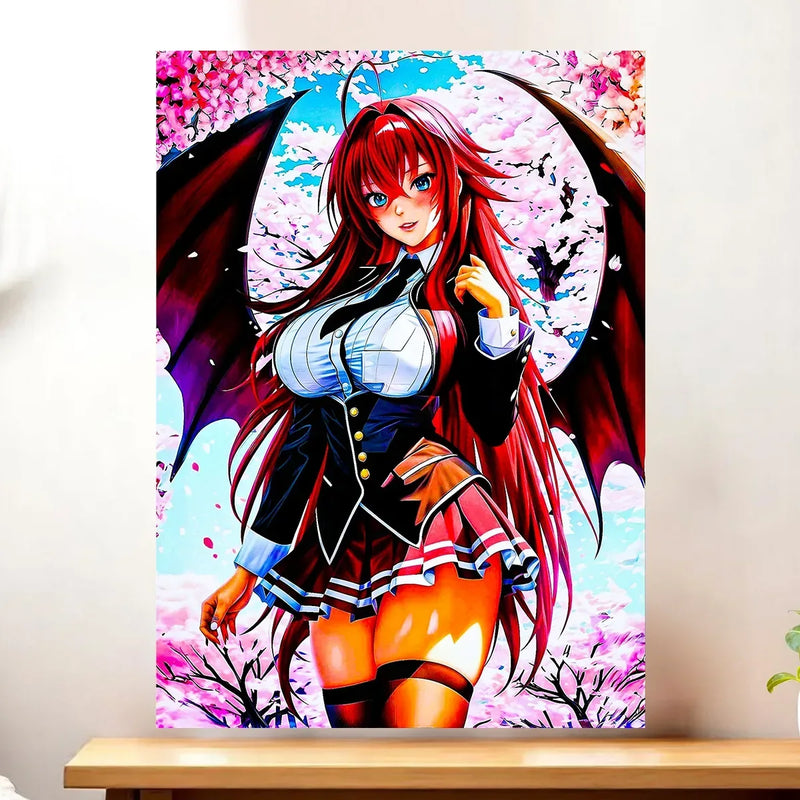 Affiche Rias Gremory High School DxD illustrée à la main en Anjou