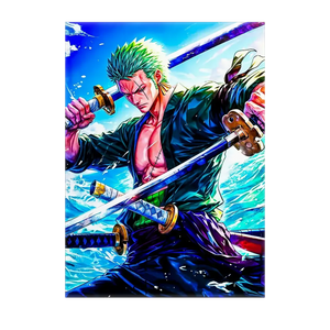 Poster Zoro One Piece illustré à la main en Anjou