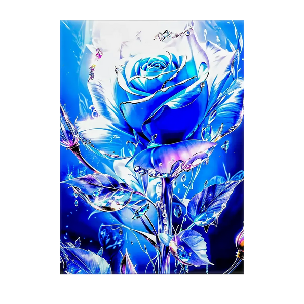 Tableau Rose Bleue – 10x15 cm