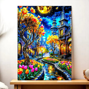 Tableau Tulipe illustré à la main en Anjou