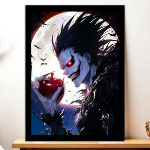Cadre Noir Ryuk Death Note illustré à la main en Anjou