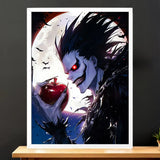 Cadre Blanc Ryuk Death Note illustré à la main en Anjou