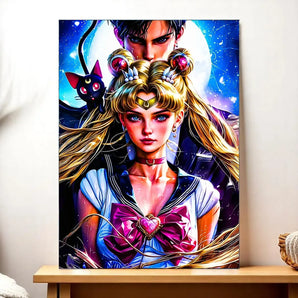 Tableau Sailor Moon illustré à la main en Anjou