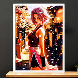 Cadre Blanc Sakura Naruto illustré à la main en Anjou