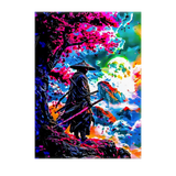 Poster Samouraï illustré à la main en Anjou