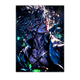 Affiche Sanemi Shinazugawa Demon Slayer illustrée à la main en Anjou