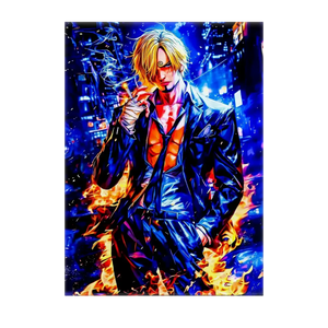 Poster Sanji One Piece illustré à la main en Anjou