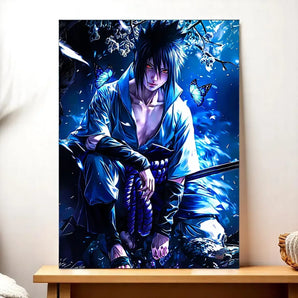 Tableau Sasuke Naruto illustré à la main en Anjou