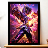 Cadre Noir Seiya de Pégase Saint Seiya illustré à la main en Anjou