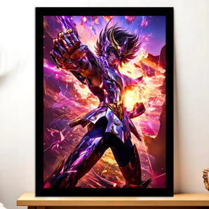 Cadre Noir Seiya de Pégase Saint Seiya illustré à la main en Anjou
