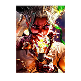 Poster Senku Dr Stone illustré à la main en Anjou