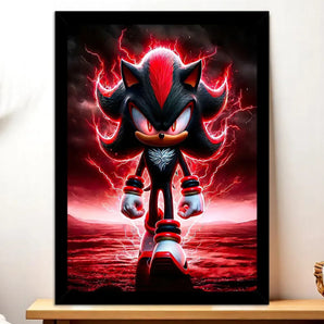 Cadre Noir Shadow the Hedgehog SEGA illustré à la main en Anjou