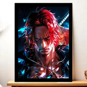 Cadre Noir Shanks One Piece illustré à la main en Anjou